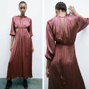 Zara Backless Satin Dress.